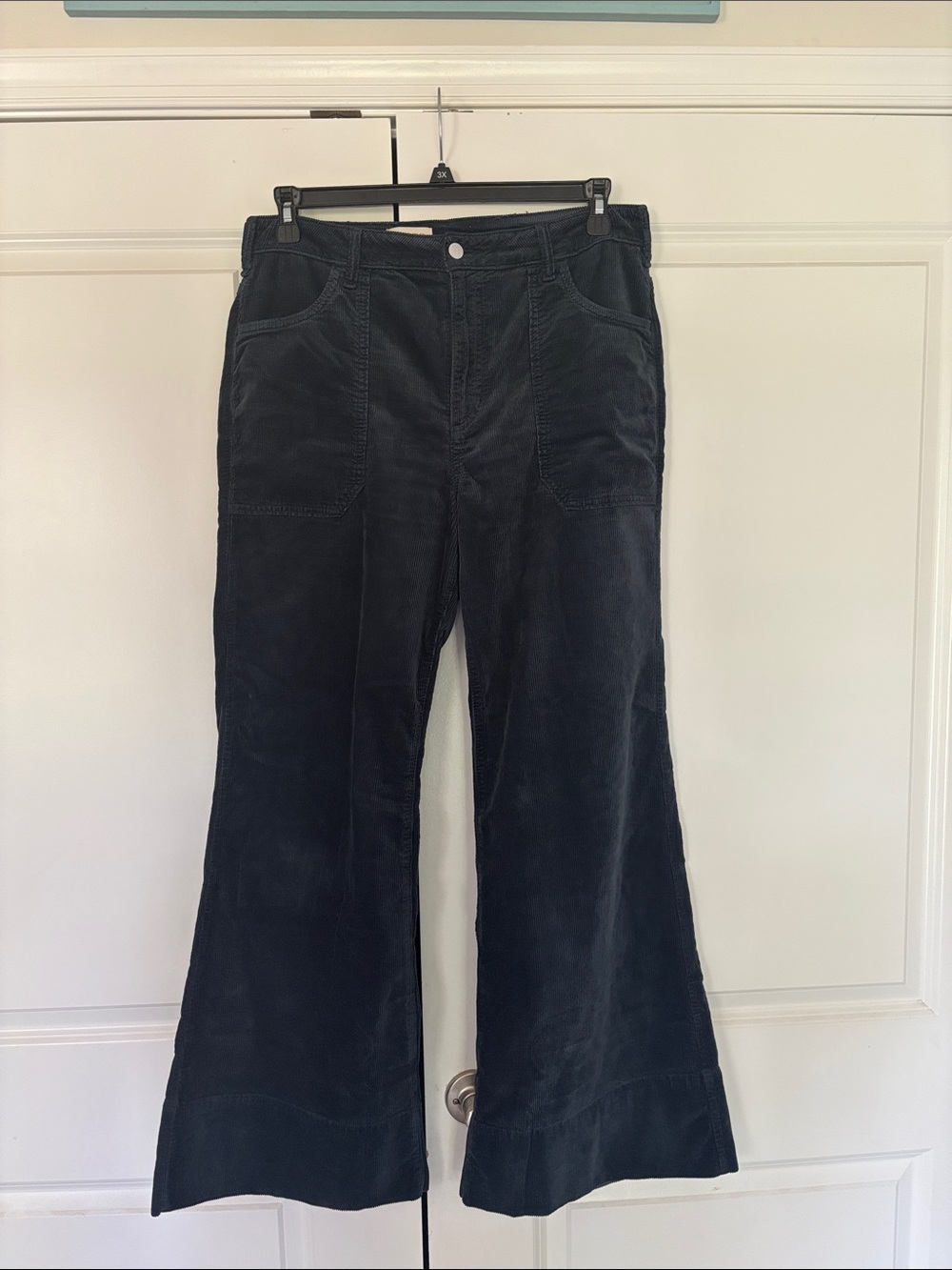 Pilcro Navy Corduroy Trousers